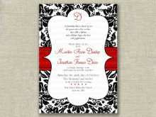 Wedding Invitation Template Black And White