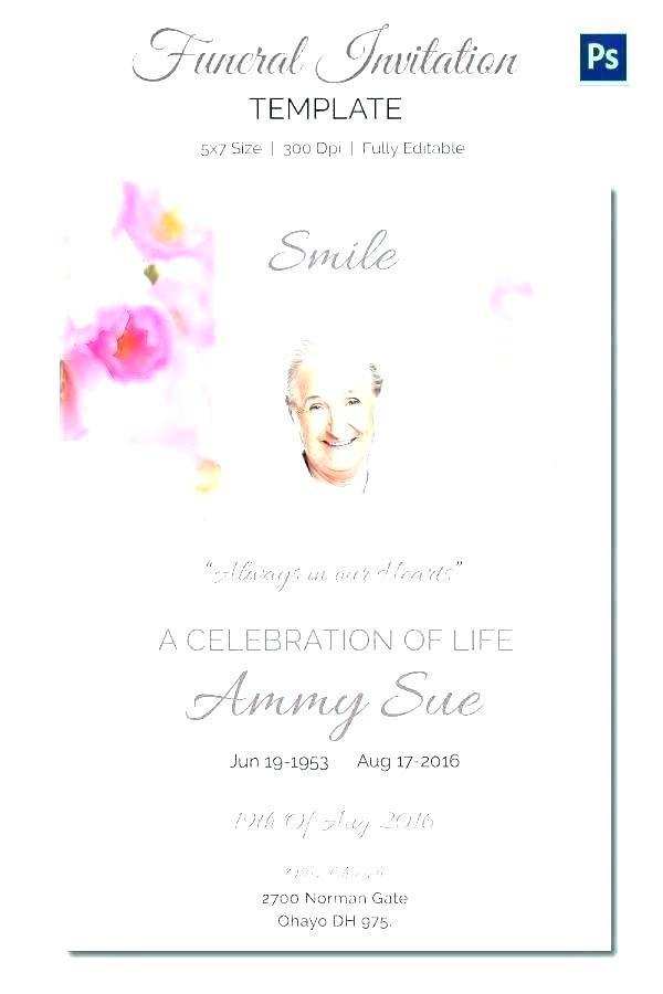 57 Blank Elegant Funeral Invitation Template for Ms Word with Elegant ...