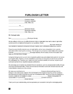 Furlough Letter Template