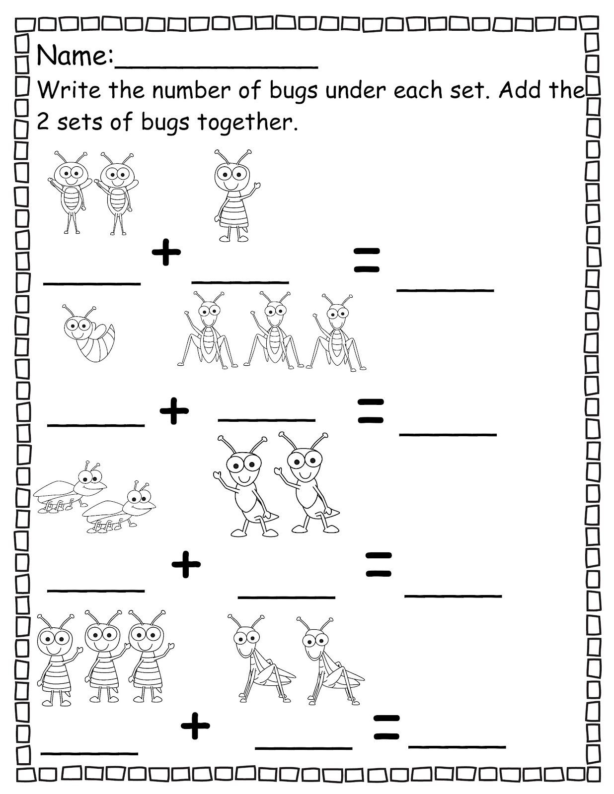 Pre K Worksheets Numbers Addition | Worksheets | Pre K Worksheets | Free Printable Pre K Math Worksheets