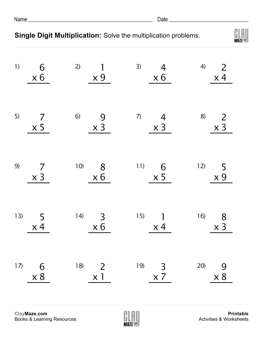 3 Digit Multiplication Worksheets Printable - Printable Worksheets