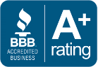 Logo of BBB Accredited Business: A+ Rating