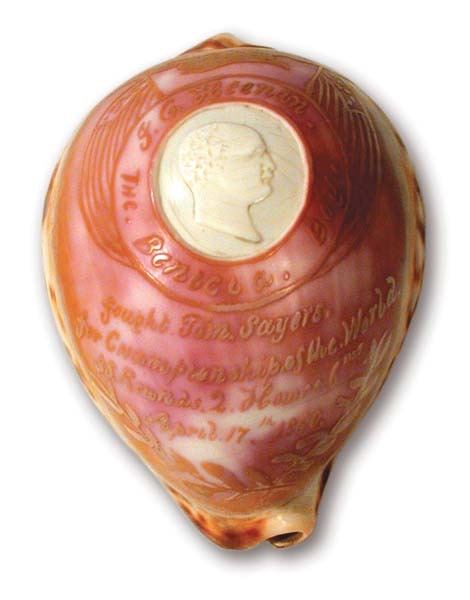 - John C. Heenan Presentation "Heenan v Sayers" Scrimshaw Shell (1860)