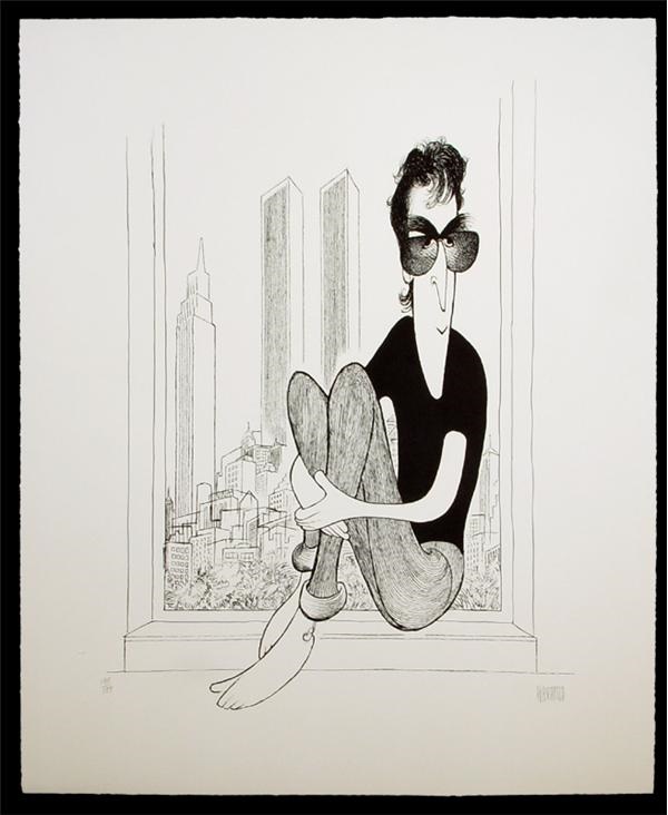 Beatles - John Lennon - Original John Lennon Litho by Hirschfeld (18"x22")