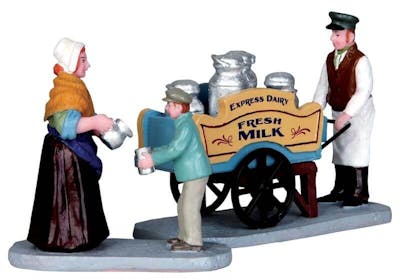 Milk Vendor, Set Of 2