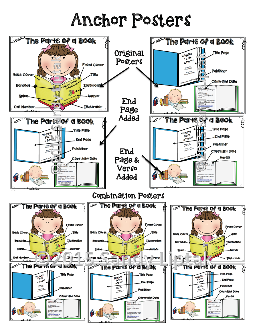 Labeling the Parts of a Book - Lessons by Sandy