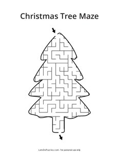 Christmas Tree Shaped Maze