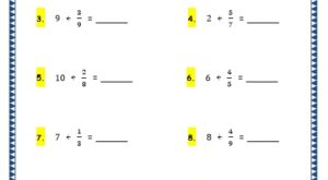 dividing fractions and whole numbers grade 4 maths resources printable worksheets