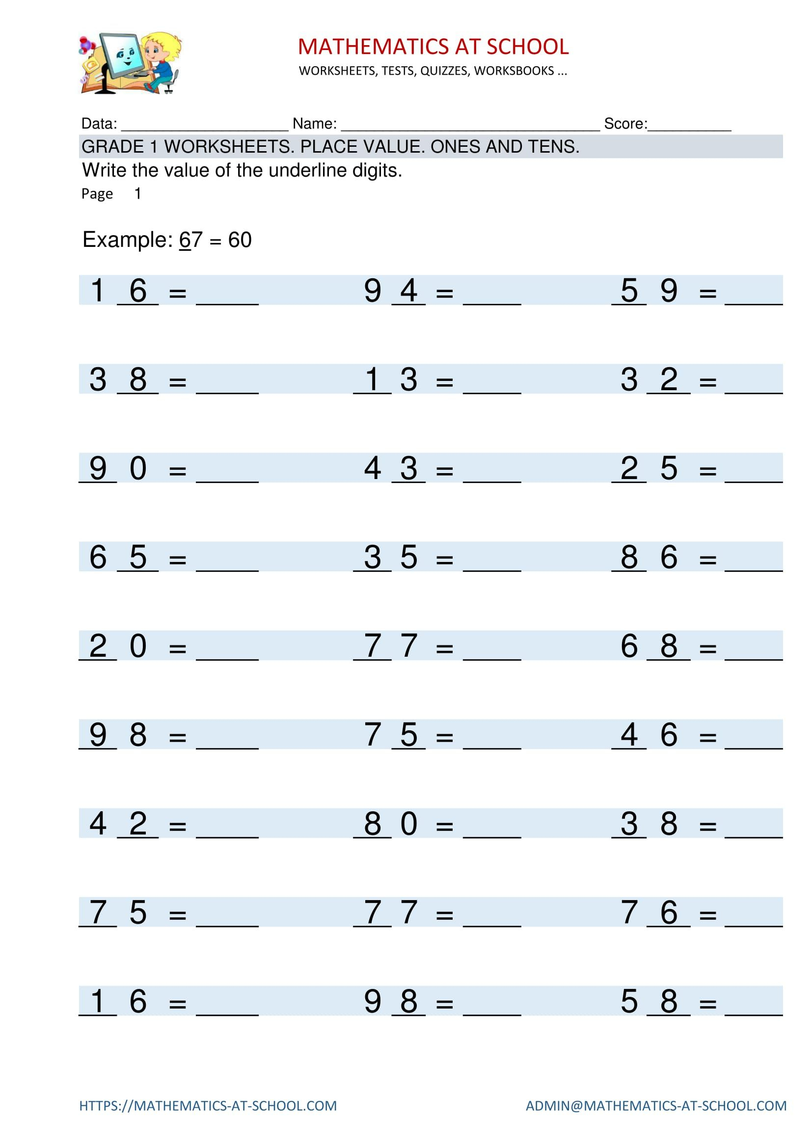 Worksheets For 4th Grade Math