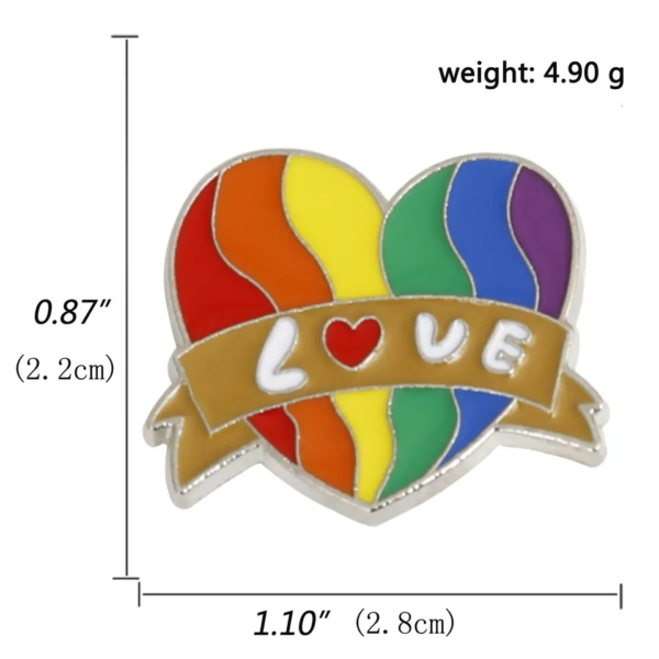 Rainbow Love Lapel Pin