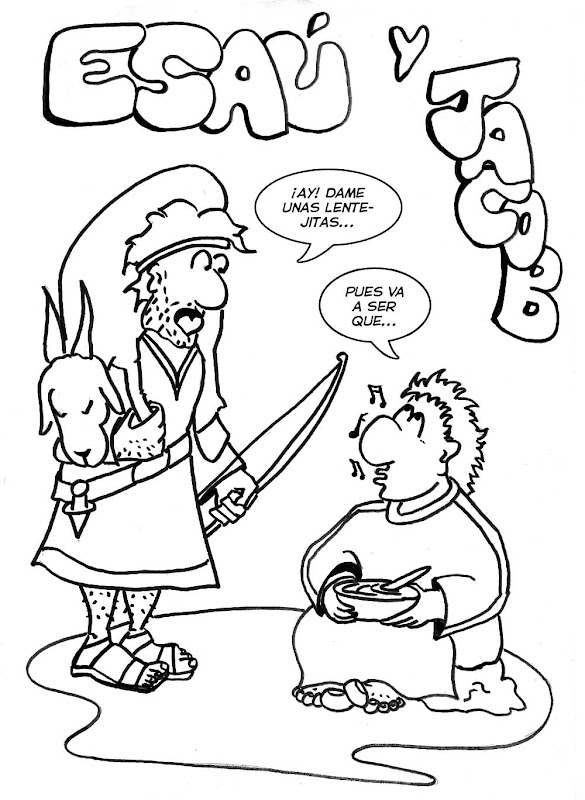 Gambar Jacob Meets Esau Coloring Page Home Pages di Rebanas - Rebanas