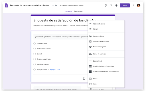 La creación de una encuesta con Formularios de Google.