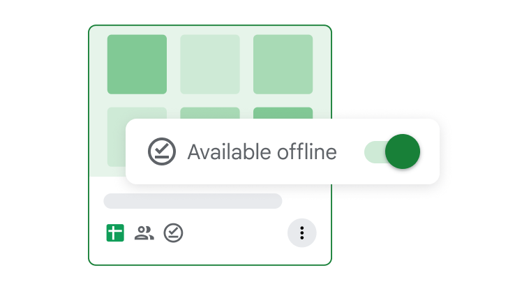 Opção para ativar/desativar o trabalho offline
