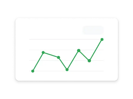 Un graphique linéaire suivant la croissance des conversions atteint la valeur de 100 000.