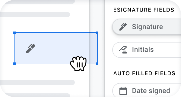 ลากและวางช่องต่างๆ ใน Google เอกสาร