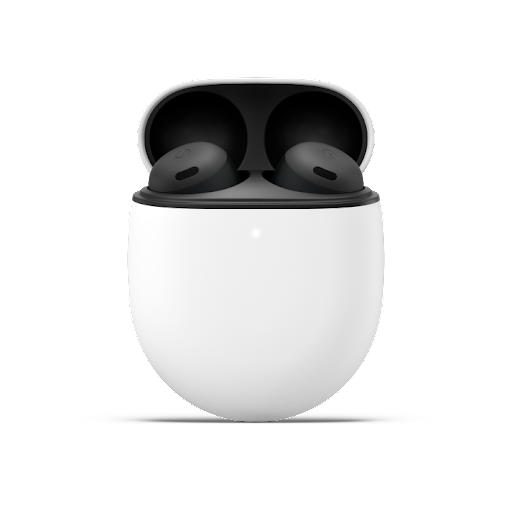 An open Pixel Buds Pro case, showing the earbuds inside.