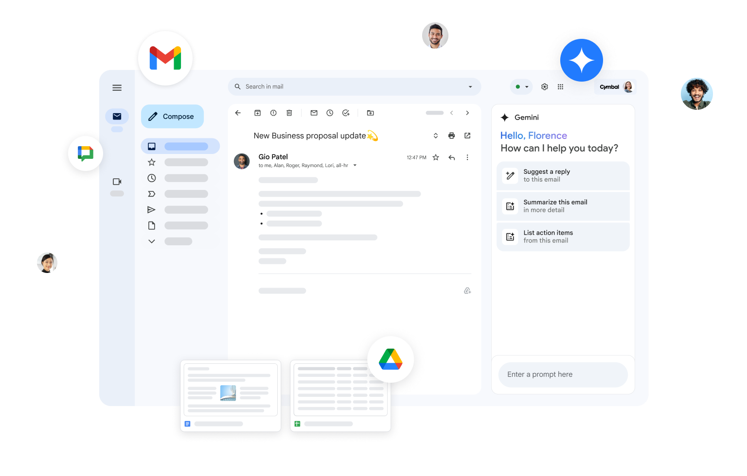 Gemini en Gmail ayuda a los usuarios a sugerir respuestas, resumir correos electrónicos y crear listas de elementos de acción.