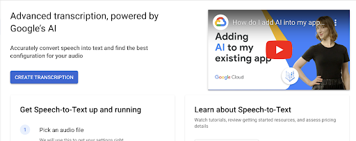 Google AI と API UI を活用した高度な音声文字変換