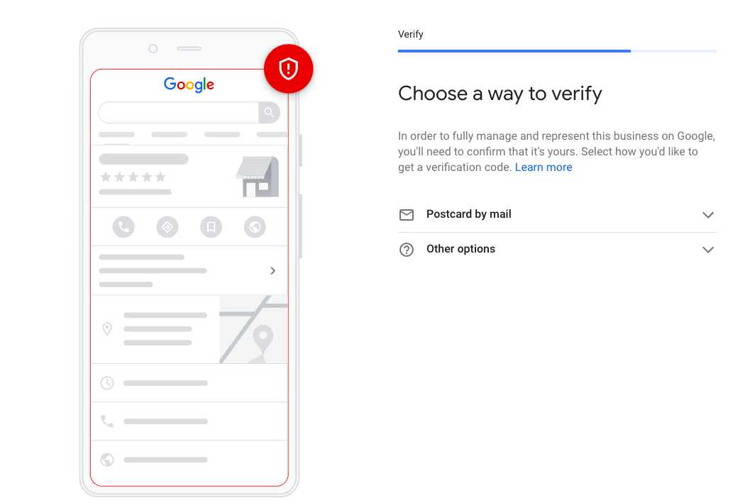 Verify your Google Business Profile. 