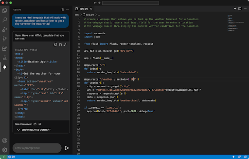 Ilustración de programación de Gemini Code Assist