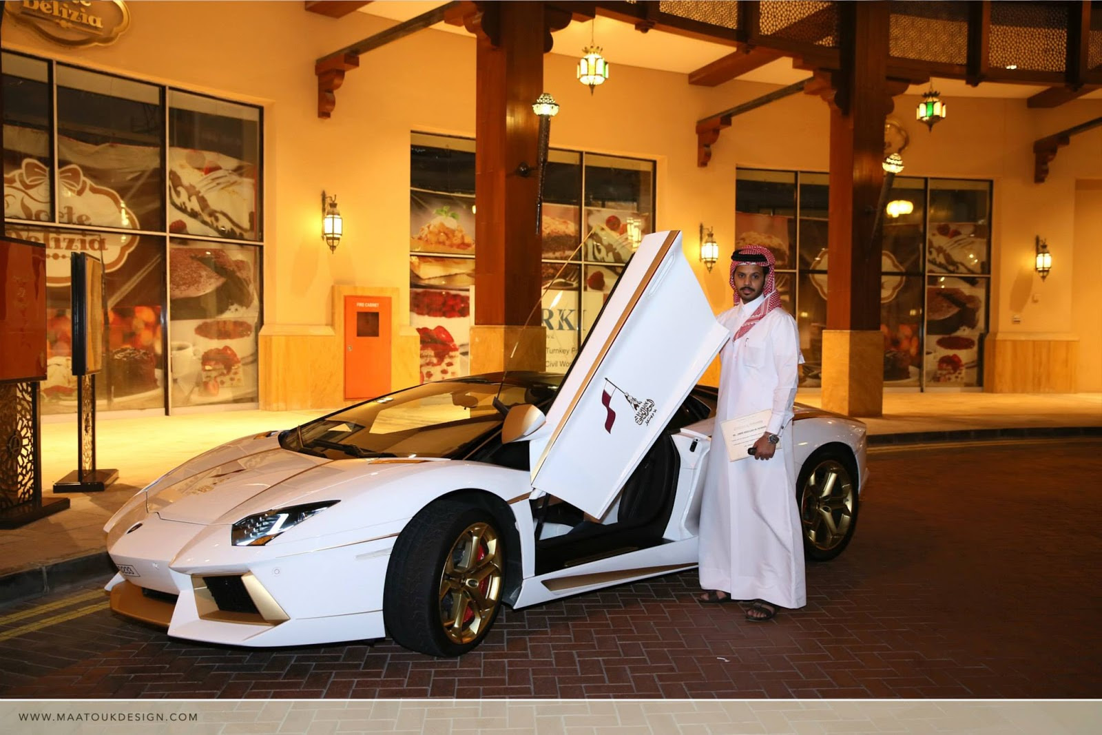 Meet the one-off gold plated Lamborghini Aventador Roadster Qatar National Day Edition