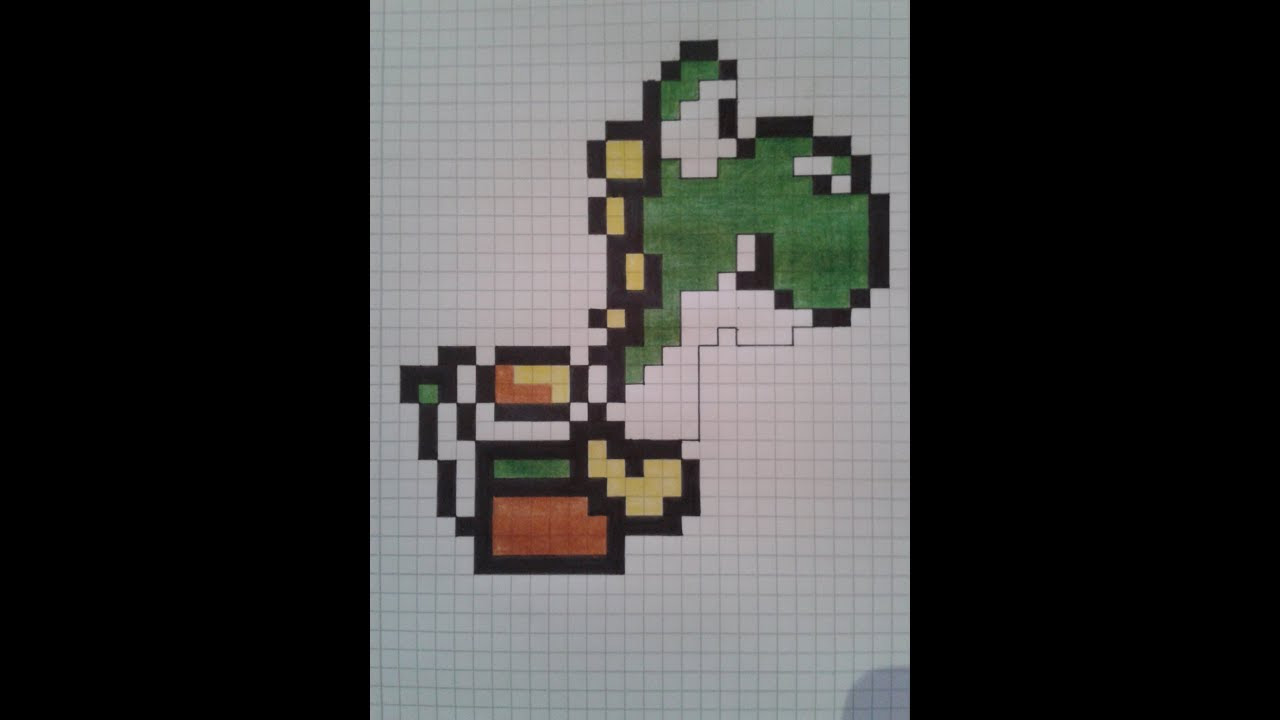 How to draw pixel Yoshi Super Mario World YouTube