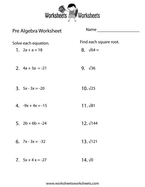  free printable 8th grade algebra worksheets free printable