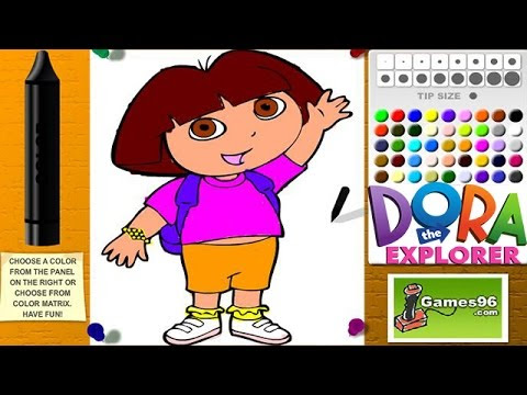 Dora The Explorer Coloring Game - Draw and Paint Dora ... Fun tools and accessories such as stickers, coloring pages, spray paint, stamps, typing, and rainbow brushes help kids' stories come to life.