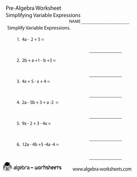  algebra for 8th graders worksheet