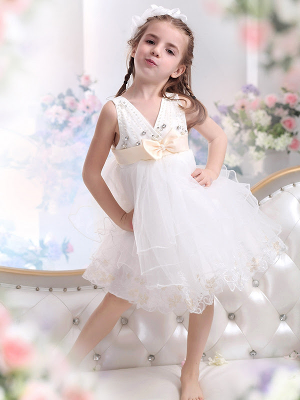 Lovely Short Dresses For Little Girl Flower Toddler Wedding Party