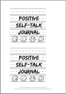 Positive Self-Talk Journal Free Printable - Moments A Day