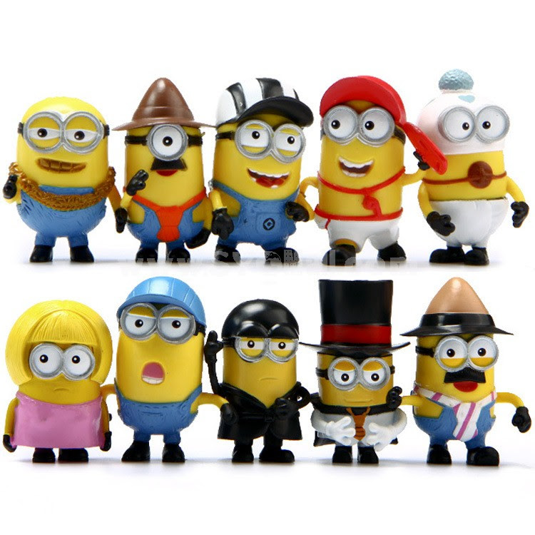 10Pcs Set Despicable Me 3 The Minions Action Figure PVC Toys Cute Movie ... - 10pcs Set Despicable Me 3 The Minions Action Figure Pvc Toys Cute Movie Characters Mini Figurines