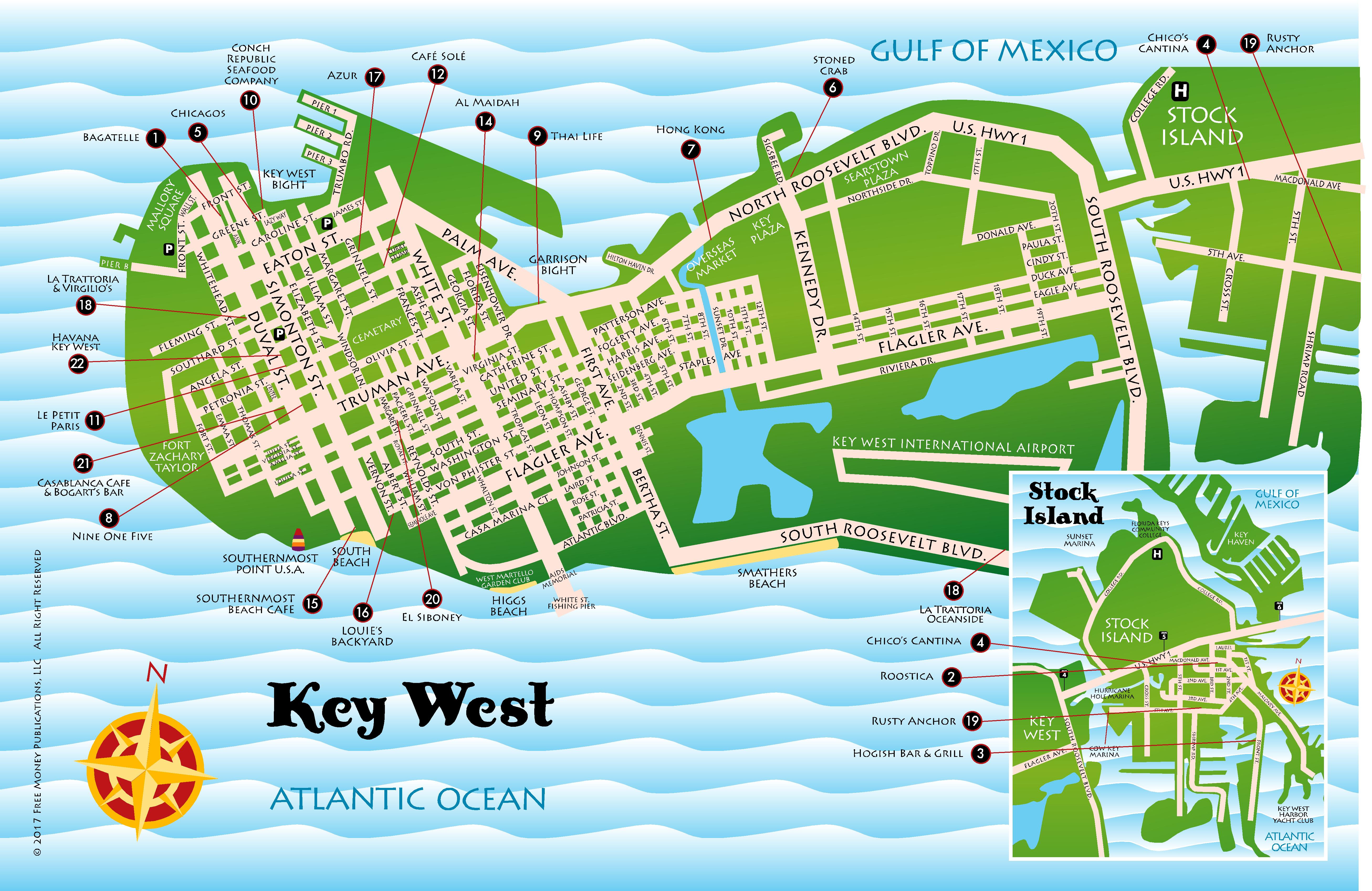 Maps, Key West / Florida Keys Best Key West Restaurant Menus Key