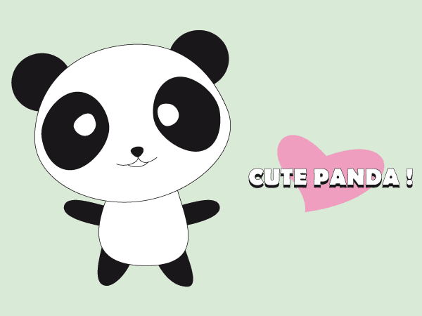 Download Vector Cute Panda | Download Free Vector Art | Free-Vectors