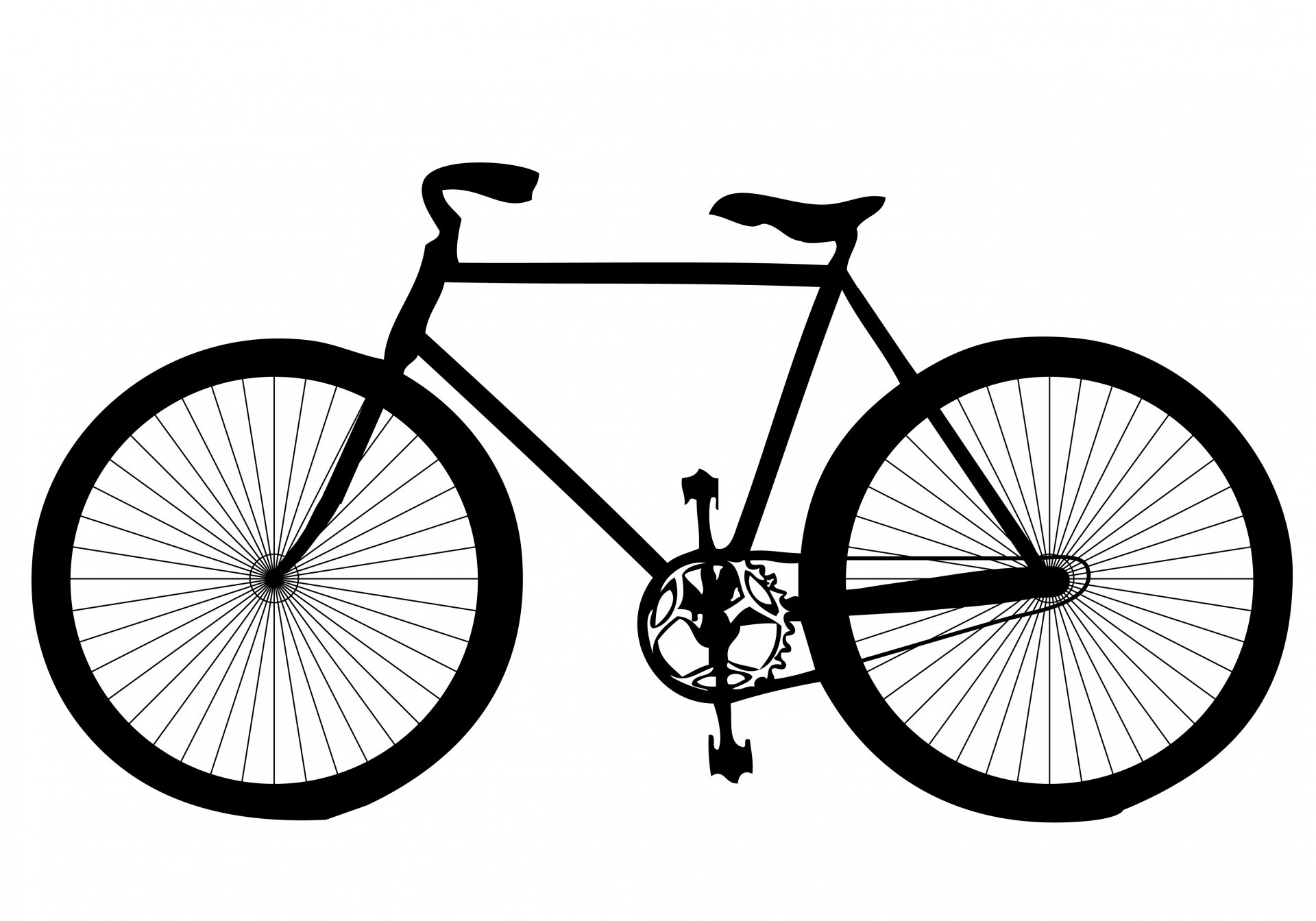 Bicycle With Basket Clip Art