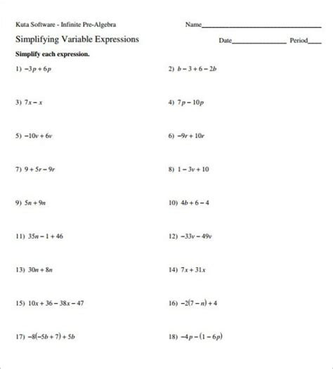  math expressions worksheets 7th grade