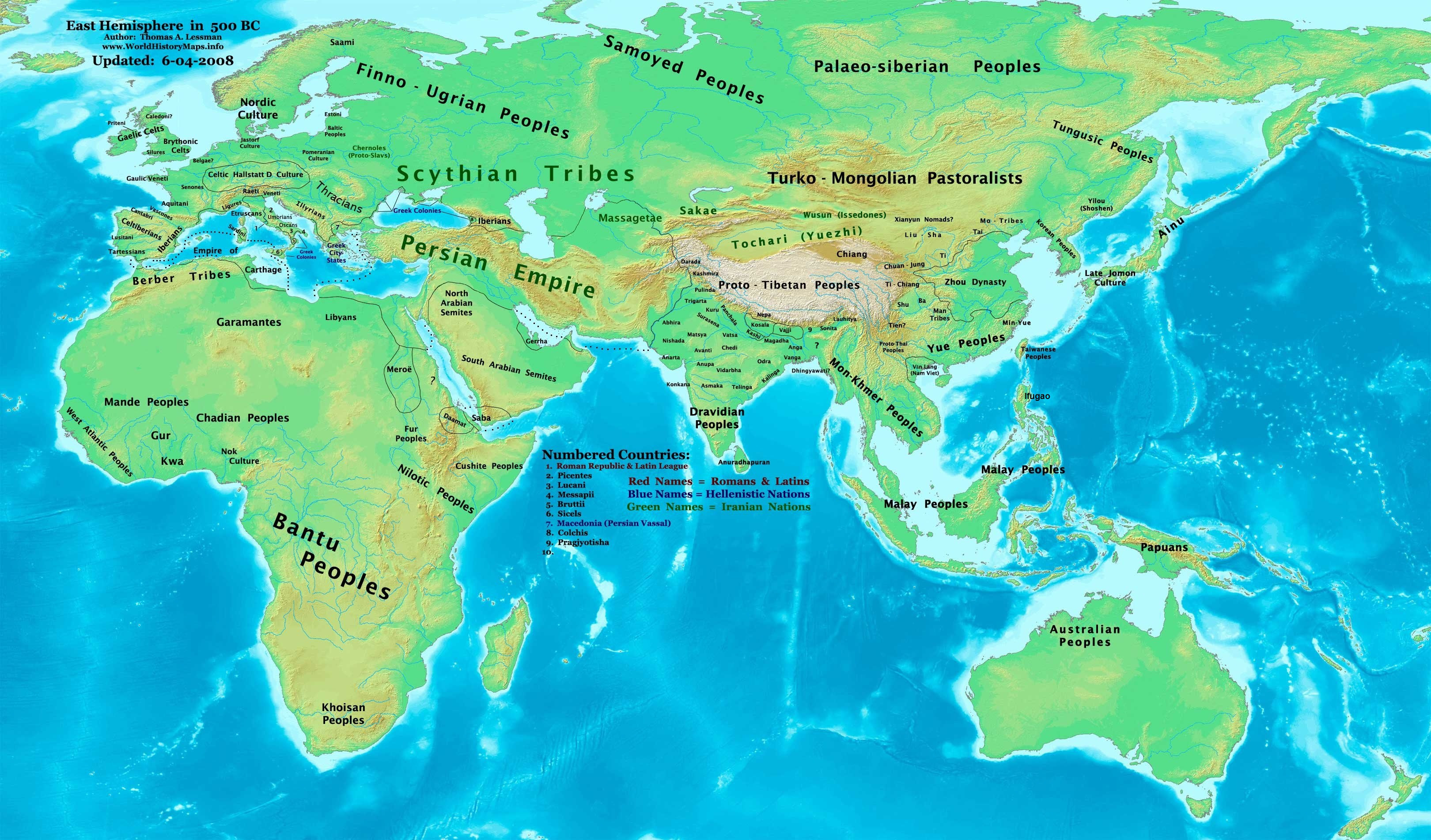 World Map 500 Bc