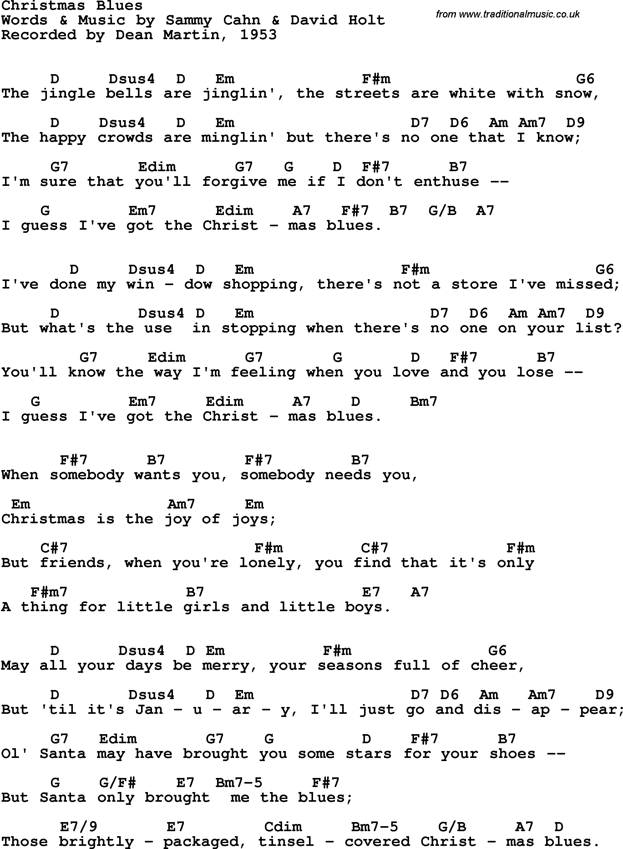 The Christmas Song Chords