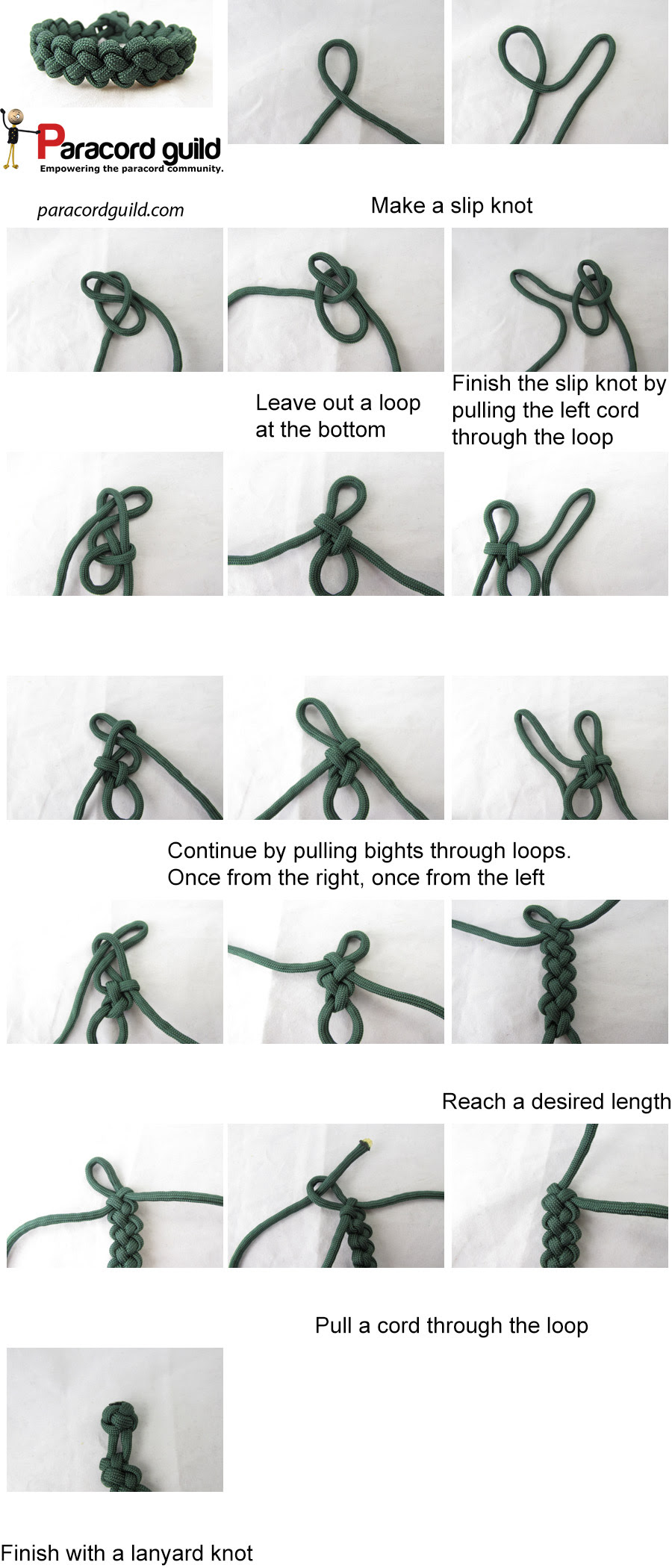 paracord bracelet instructions