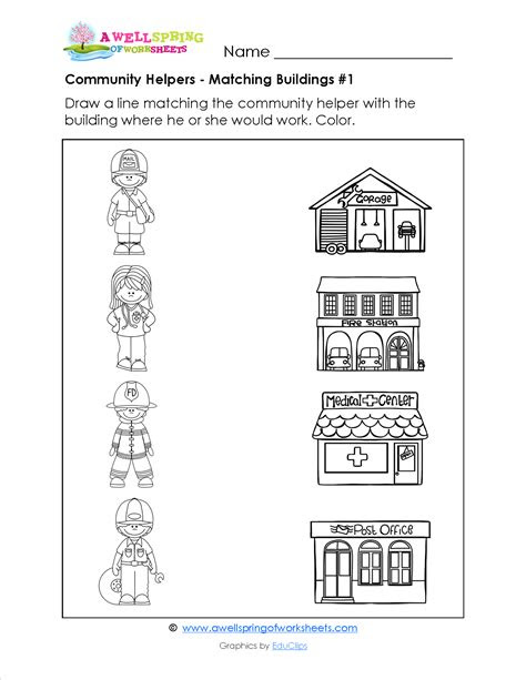 Helpers cut and paste worksheets special education kindergarten. community worksheets for kindergarten greta info