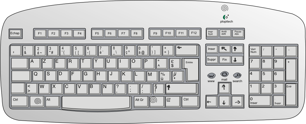 OnlineLabels Clip Art Plopitech Keyboard 