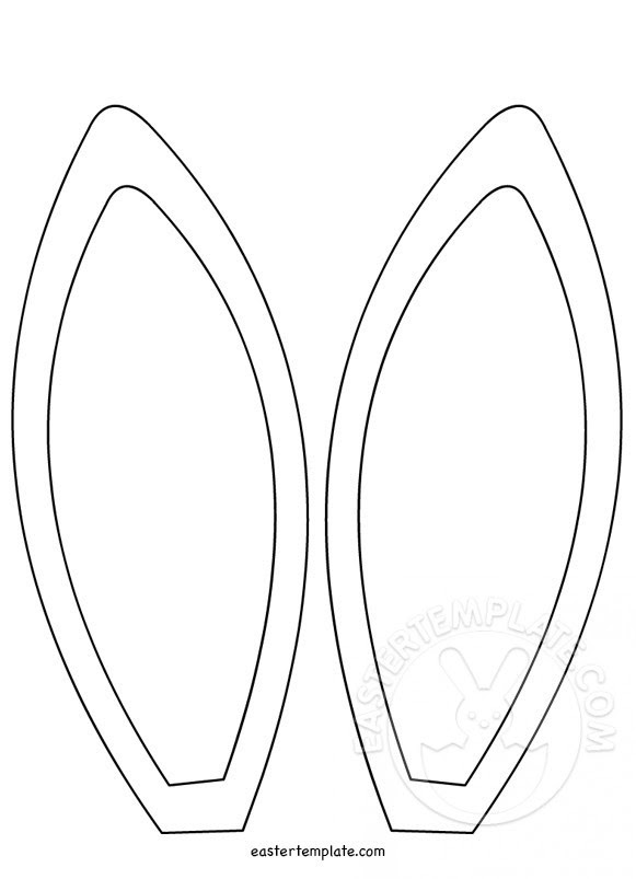 Bunny ears template coloring page | Easter Template