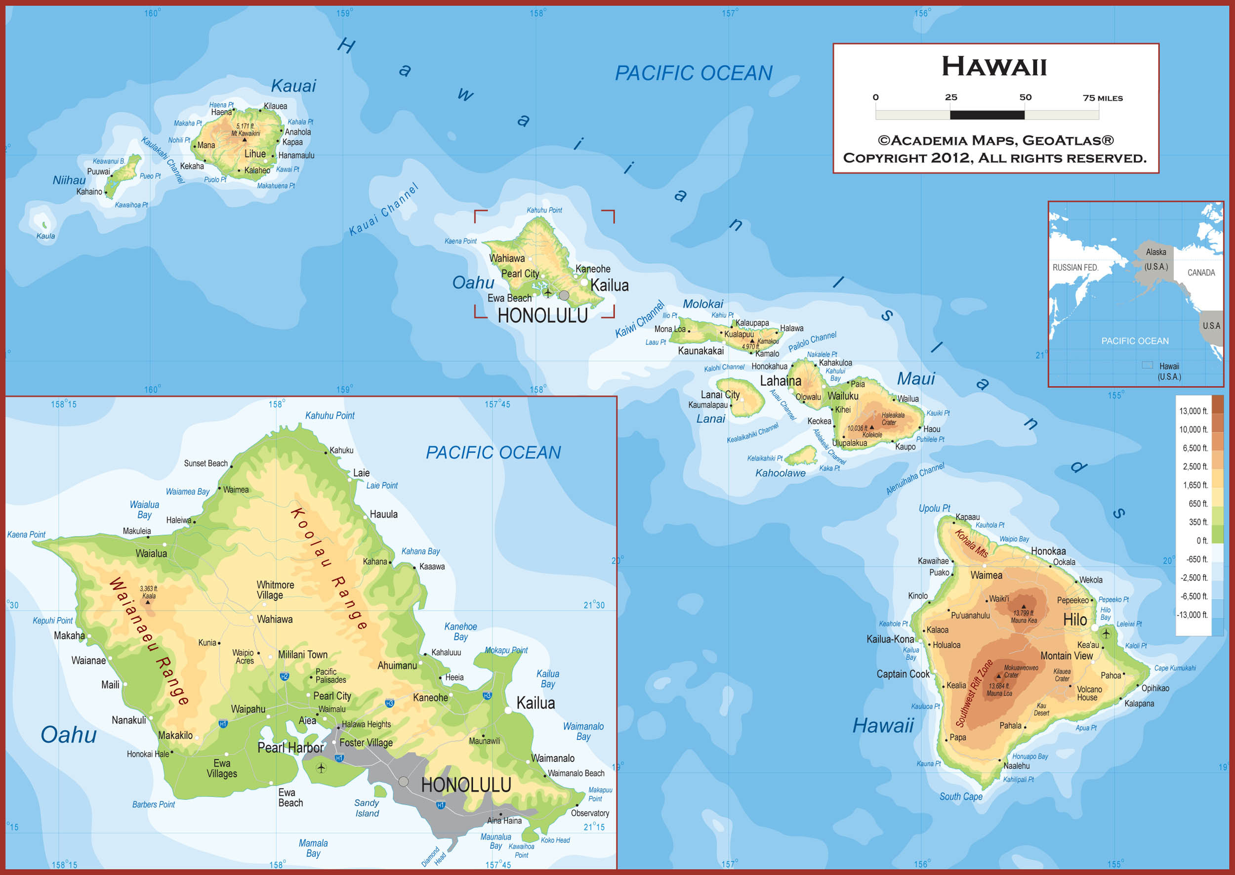 Map of Hawaii Large Color Map | Fotolip.com Rich image and wallpaper