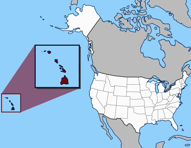 Map Us And Hawaii ... Hawaii United States Map on united states map showing hawaii ...