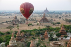 Balloon Over The Pagodas                   