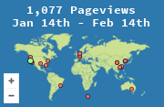 Locations of visitors to this page