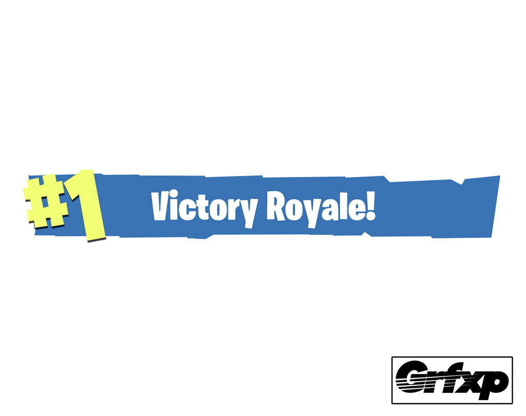 1 Victory Royale Fortnite Printed Sticker Grafixpressions