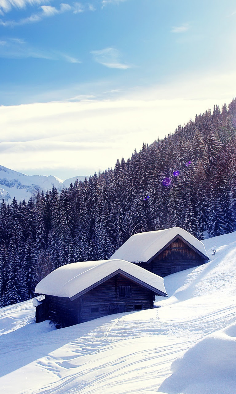 Snowy Mountain Cottage ❤ 4K HD Desktop Wallpaper for 4K Ultra HD