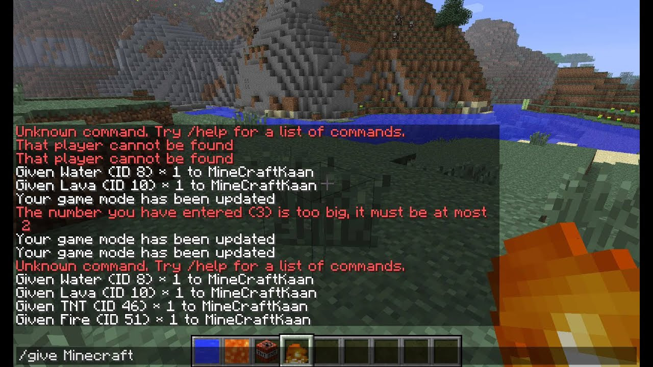 Minecraft All Cheats-Commands - YouTube