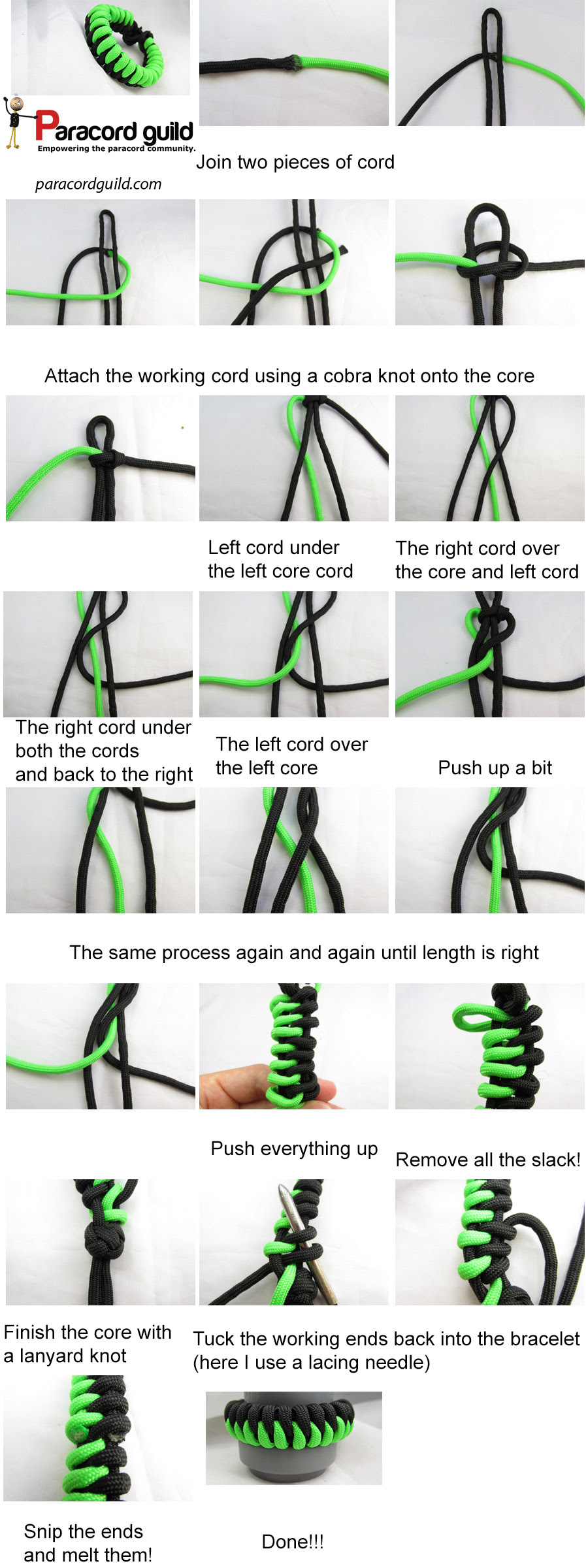 paracord bracelet instructions